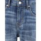 7FOR Blue Cotton Straight-Leg Jeans