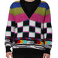 Dolce & Gabbana Multicolor Glitch Design Pullover Sweater