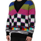 Dolce & Gabbana Multicolor Glitch Design Pullover Sweater
