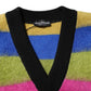 Dolce & Gabbana Multicolor Glitch Design Pullover Sweater