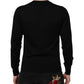Dolce & Gabbana Dark Gray Embroidered Logo Pullover Sweater