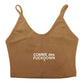 Comme Des Fuckdown Brown Cotton Tops & T-Shirt
