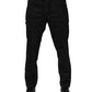 Dolce & Gabbana Black Striped Wool Men Jogger Pants