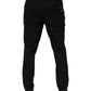 Dolce & Gabbana Black Striped Wool Men Jogger Pants