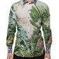 Dolce & Gabbana Multicolor Jungle Print GOLD Formal Shirt