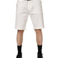 Dolce & Gabbana White Chinos Cotton Stretch Men Casual Shorts