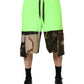 Dolce & Gabbana Green Patchwork Cargo Bermuda Men Shorts