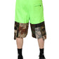 Dolce & Gabbana Green Patchwork Cargo Bermuda Men Shorts
