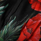 Dolce & Gabbana Black Floral High Waist Women Hot Pants Shorts
