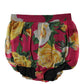 Dolce & Gabbana Red Floral High Waist Women Hot Pants Shorts