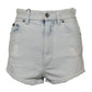 Dolce & Gabbana Light Blue Washed Denim Cotton Hot Pants Shorts