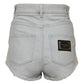 Dolce & Gabbana Light Blue Washed Denim Cotton Hot Pants Shorts
