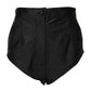 Dolce & Gabbana Black Viscose High Waisted Hot Pants Shorts