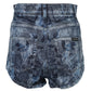 Dolce & Gabbana Blue Floral Print Denim Cotton Hot Pants Shorts