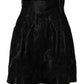Dolce & Gabbana Black Floral Embroidery Silk High Waist Shorts