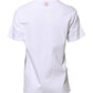 Golden Goose White Printed Round Neck T-shirt