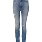 Dolce & Gabbana Blue Washed Skinny High Waist Denim Jeans