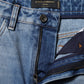 Dolce & Gabbana Blue Washed Skinny High Waist Denim Jeans