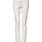 Dolce & Gabbana White Polyurethane High Waist Tapered Pants