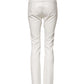 Dolce & Gabbana White Polyurethane High Waist Tapered Pants
