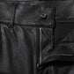 Dolce & Gabbana Black Leather High Waist Slim Fit Pants