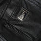 Dolce & Gabbana Black Leather High Waist Slim Fit Pants