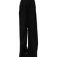 Dolce & Gabbana Black Cotton HighWaist Wide Leg Pants