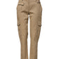 Dolce & Gabbana Beige Mid Waist Cargo Tapered Pants