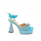 MACH & MACH Blue Leather Platform