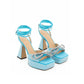 MACH & MACH Blue Leather Platform