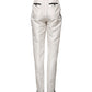 Dolce & Gabbana White High Waist Straight Dress Trouser Pants