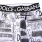 Dolce & Gabbana White Graphic HighWaist Skinny Leggings Pants