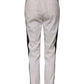 Dolce & Gabbana White Wool Mid Waist Tapered Trouser Pants
