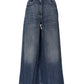 Dolce & Gabbana Blue Cotton High Waist Wide Leg Denim Jeans