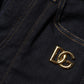 Dolce & Gabbana Blue Cotton High Waist Skinny Denim Jeans