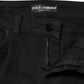 Dolce & Gabbana Black Cotton Skinny Mid Waist Denim Jeans