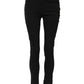 Dolce & Gabbana Black Cotton Skinny Mid Waist Denim Jeans