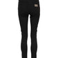 Dolce & Gabbana Black Cotton Logo Skinny Mid Waist Denim Jeans