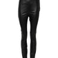 Dolce & Gabbana Black Leather Elastic Waist Pants