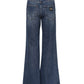 Dolce & Gabbana Blue Cotton Wide Leg Tattered Denim Jeans