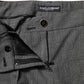 Dolce & Gabbana Gray Checkered High Waist Flared Pants