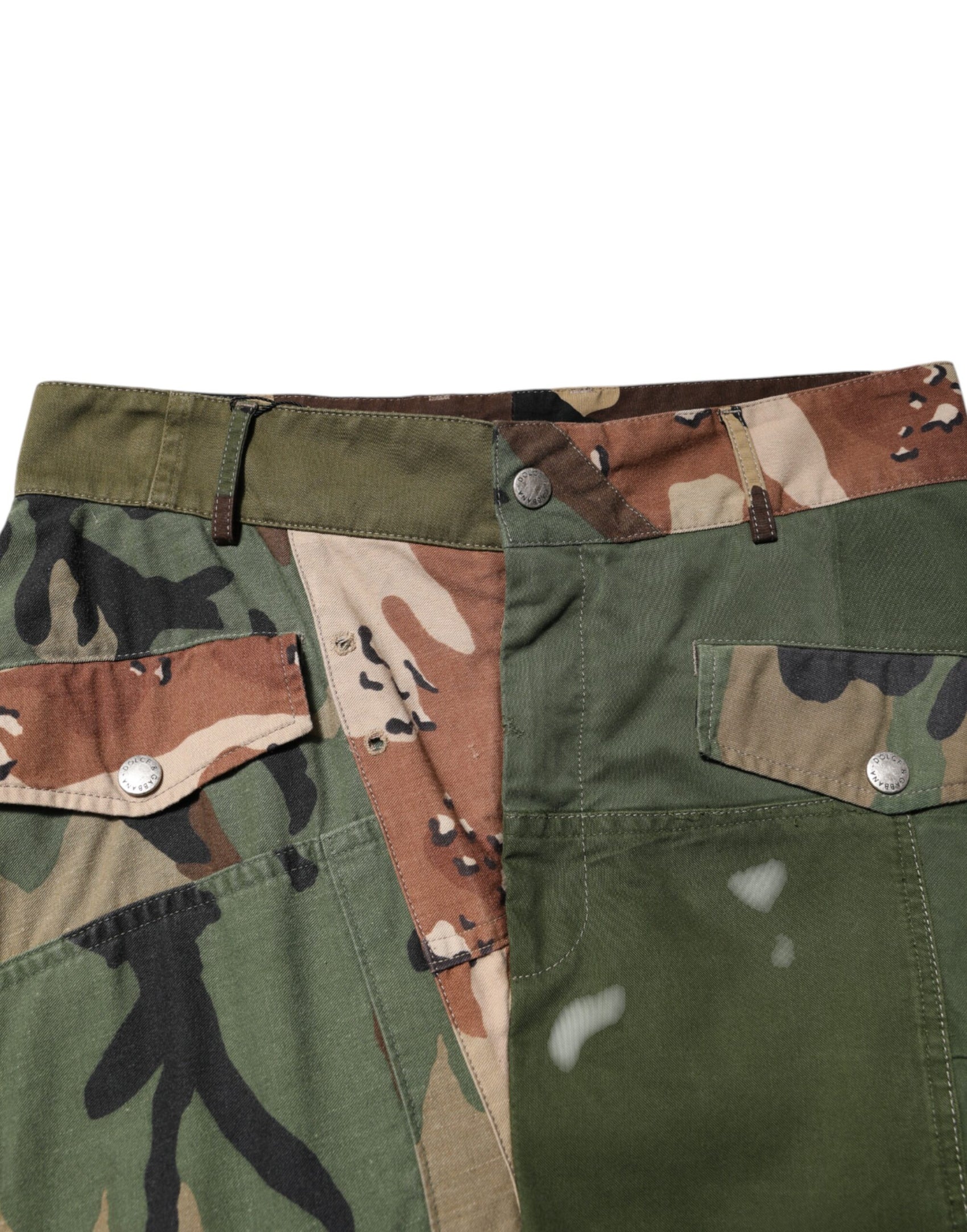 Dolce & Gabbana Multicolor Camouflage Cargo Pants