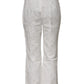 Dolce & Gabbana White Cotton Floral Jacquard Pants