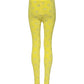 Dolce & Gabbana Yellow Logo Slim Fit Leggings Pants