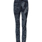 Dolce & Gabbana Blue Graphic Print Cotton Skinny Denim Jeans