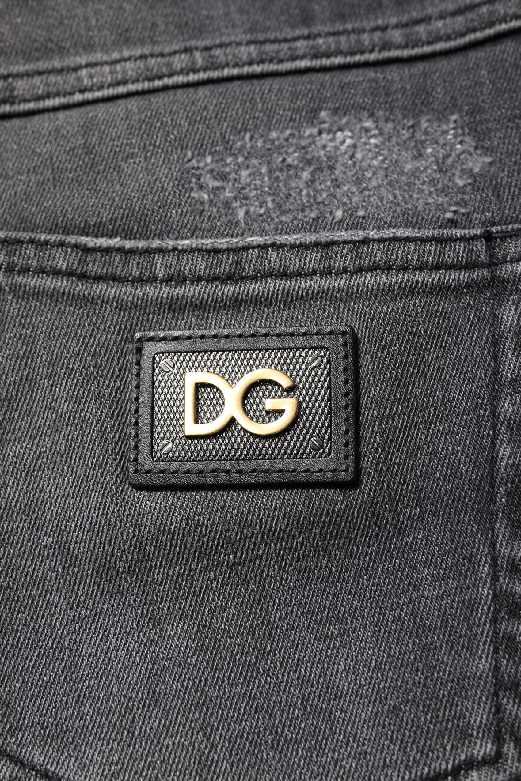 Dolce & Gabbana Dark Gray AUDREY Cotton Skinny Denim Jeans