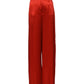 Dolce & Gabbana Red Satin High Waist Wide Leg Pants