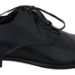 Elegante dunkelblaue Derby-Schuhe aus Leder