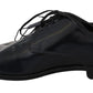 Elegante dunkelblaue Derby-Schuhe aus Leder