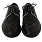 Eleganti scarpe derby in pelle nera